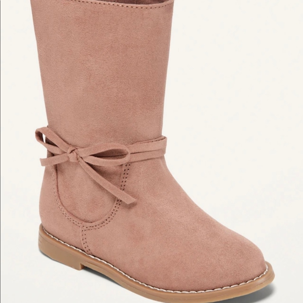 Old Navy Faux-Suede Tall Toddler Girl Boots NWT - Picture 1 of 5